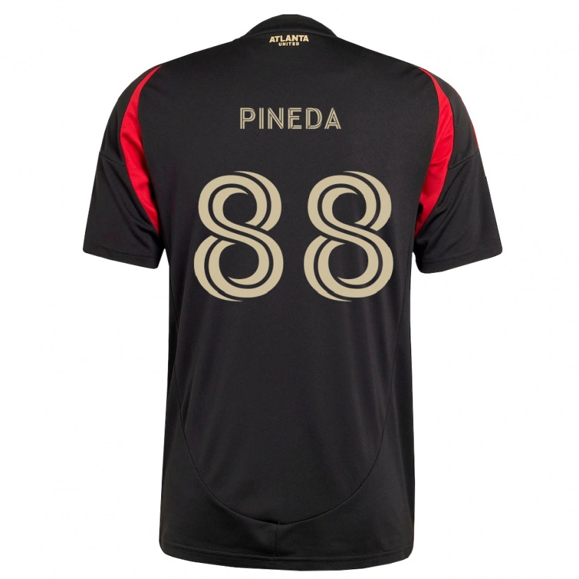 Danxen Mænd Miguel Pineda #88 Sort Rød Hjemmebane Spillertrøjer 2026/27 Trøje T-Shirt