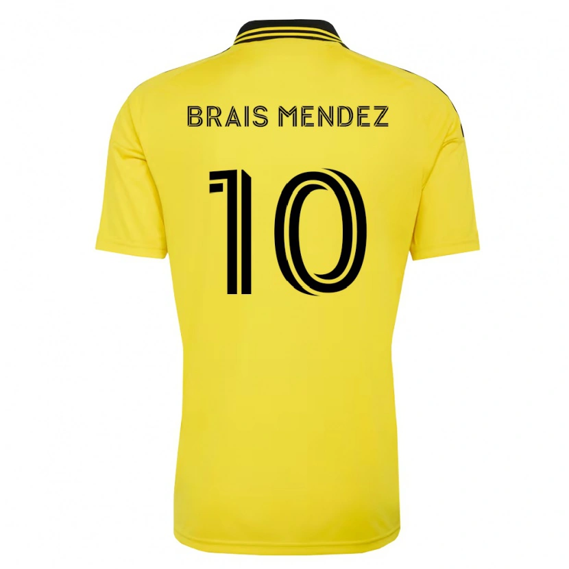 Danxen Mænd Brais Méndez #10 Gul Sort Hjemmebane Spillertrøjer 2026/27 Trøje T-Shirt
