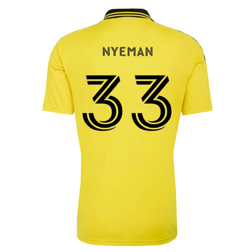 Danxen Mænd Moses Nyeman #33 Gul Sort Hjemmebane Spillertrøjer 2026/27 Trøje T-Shirt
