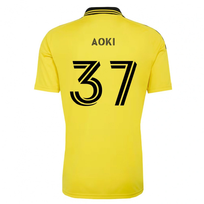 Danxen Mænd Rui Aoki #37 Gul Sort Hjemmebane Spillertrøjer 2026/27 Trøje T-Shirt
