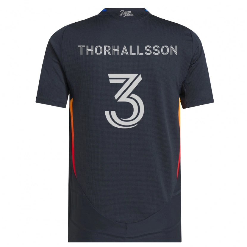 Danxen Mænd Dagur Dan Thórhallsson #3 Mørkegrå Rød Hjemmebane Spillertrøjer 2026/27 Trøje T-Shirt