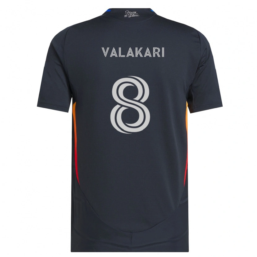 Danxen Mænd Onni Valakari #8 Mørkegrå Rød Hjemmebane Spillertrøjer 2026/27 Trøje T-Shirt
