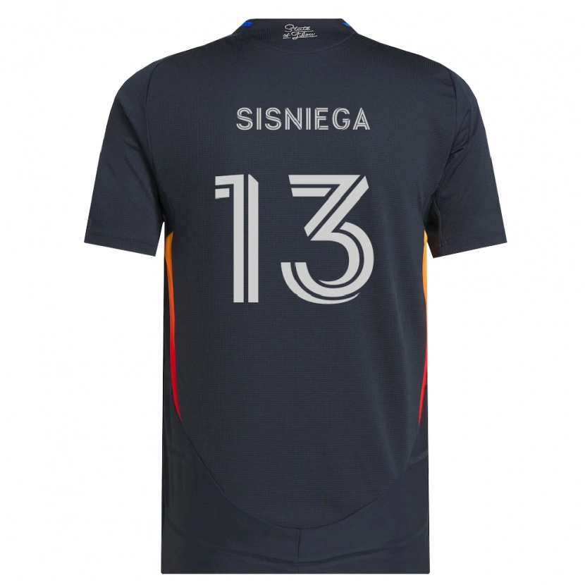 Danxen Mænd Pablo Sisniega #13 Mørkegrå Rød Hjemmebane Spillertrøjer 2026/27 Trøje T-Shirt