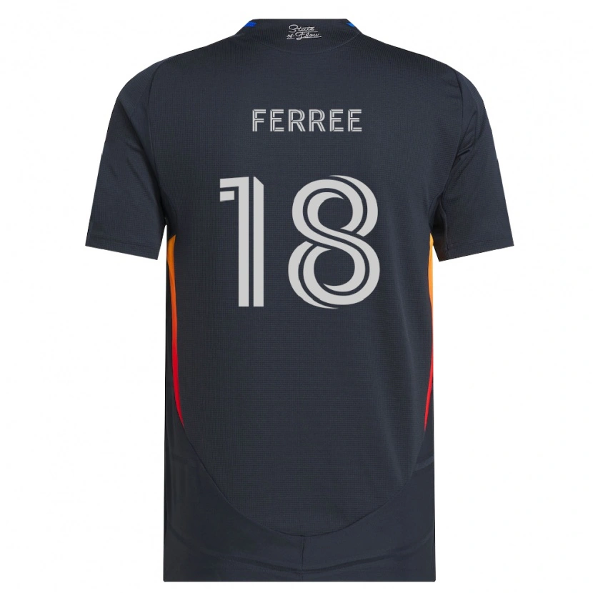 Danxen Mænd Duran Ferree #18 Mørkegrå Rød Hjemmebane Spillertrøjer 2026/27 Trøje T-Shirt