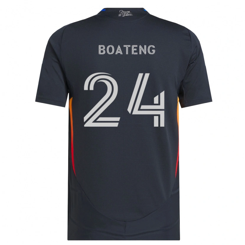 Danxen Mænd Emmanuel Boateng #24 Mørkegrå Rød Hjemmebane Spillertrøjer 2026/27 Trøje T-Shirt