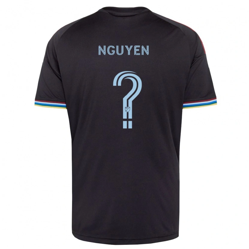 Danxen Mænd Nolan Nguyen #0 Sort Himmelblå Hjemmebane Spillertrøjer 2026/27 Trøje T-Shirt