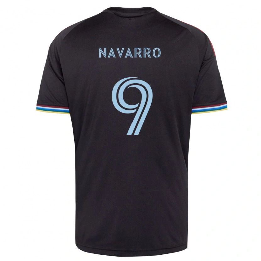 Danxen Mænd Rafael Navarro #9 Sort Himmelblå Hjemmebane Spillertrøjer 2026/27 Trøje T-Shirt