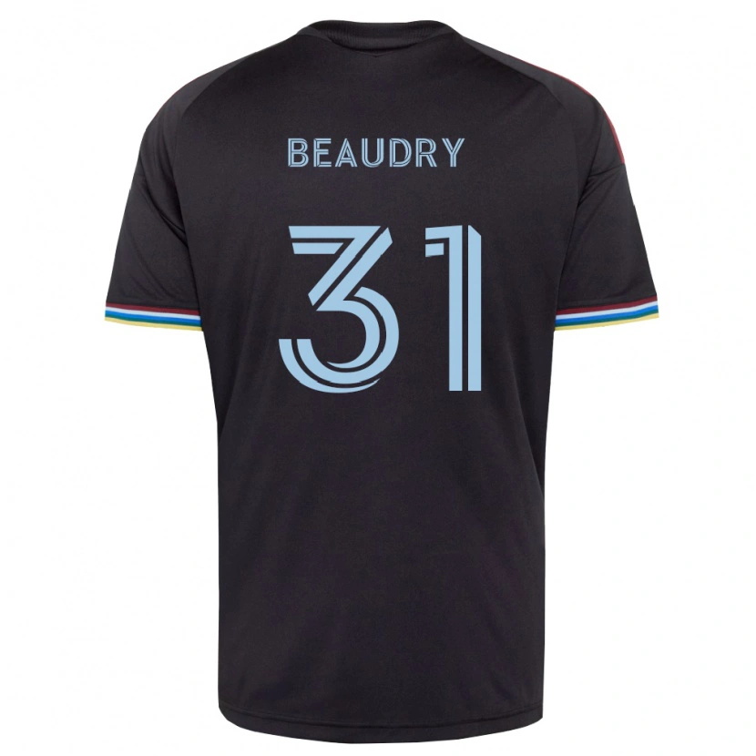 Danxen Mænd Adam Beaudry #31 Sort Himmelblå Hjemmebane Spillertrøjer 2026/27 Trøje T-Shirt