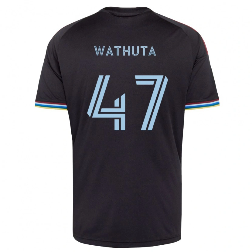 Danxen Mænd Sydney Wathuta #47 Sort Himmelblå Hjemmebane Spillertrøjer 2026/27 Trøje T-Shirt
