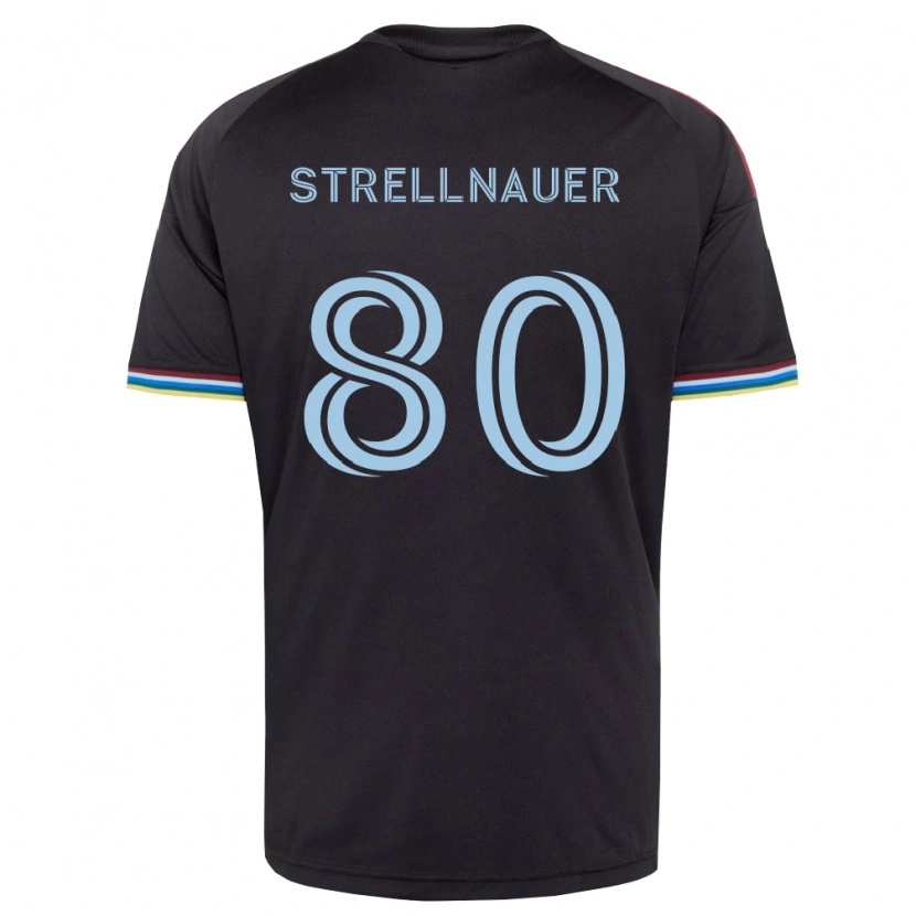 Danxen Mænd Noah Strellnauer #80 Sort Himmelblå Hjemmebane Spillertrøjer 2026/27 Trøje T-Shirt
