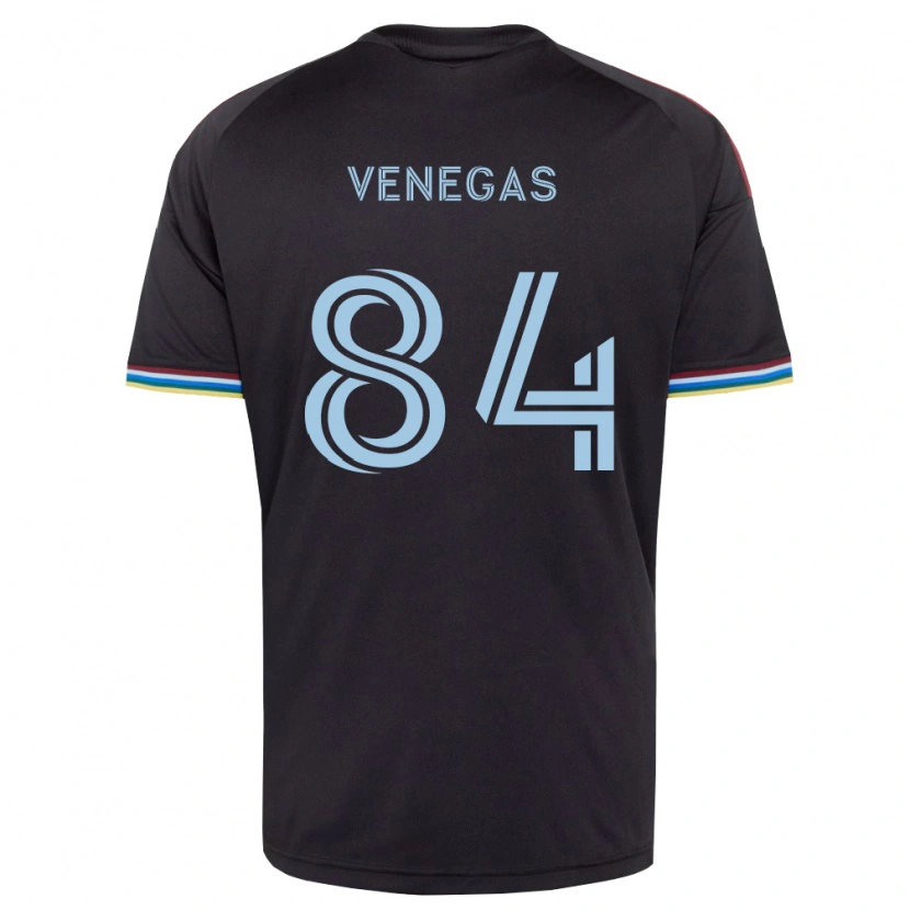 Danxen Mænd Pedro Venegas #84 Sort Himmelblå Hjemmebane Spillertrøjer 2026/27 Trøje T-Shirt