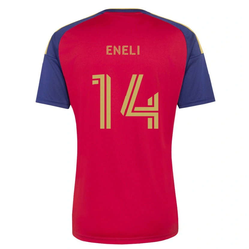 Danxen Mænd Emeka Eneli #14 Kongelig Blå Brun Rød Hjemmebane Spillertrøjer 2026/27 Trøje T-Shirt