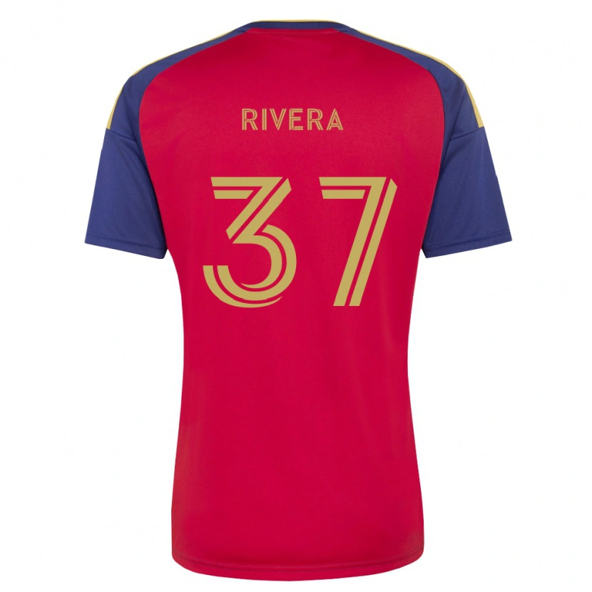Danxen Mænd Luis Rivera #37 Kongelig Blå Brun Rød Hjemmebane Spillertrøjer 2026/27 Trøje T-Shirt