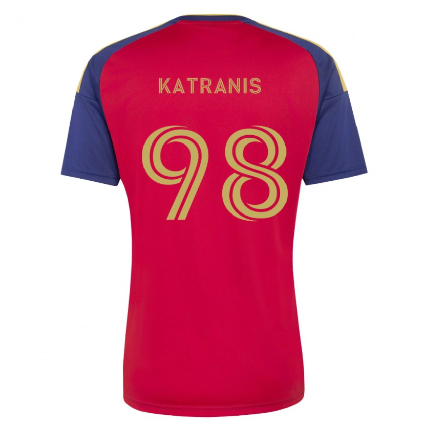 Danxen Mænd Alexandros Katranis #98 Kongelig Blå Brun Rød Hjemmebane Spillertrøjer 2026/27 Trøje T-Shirt