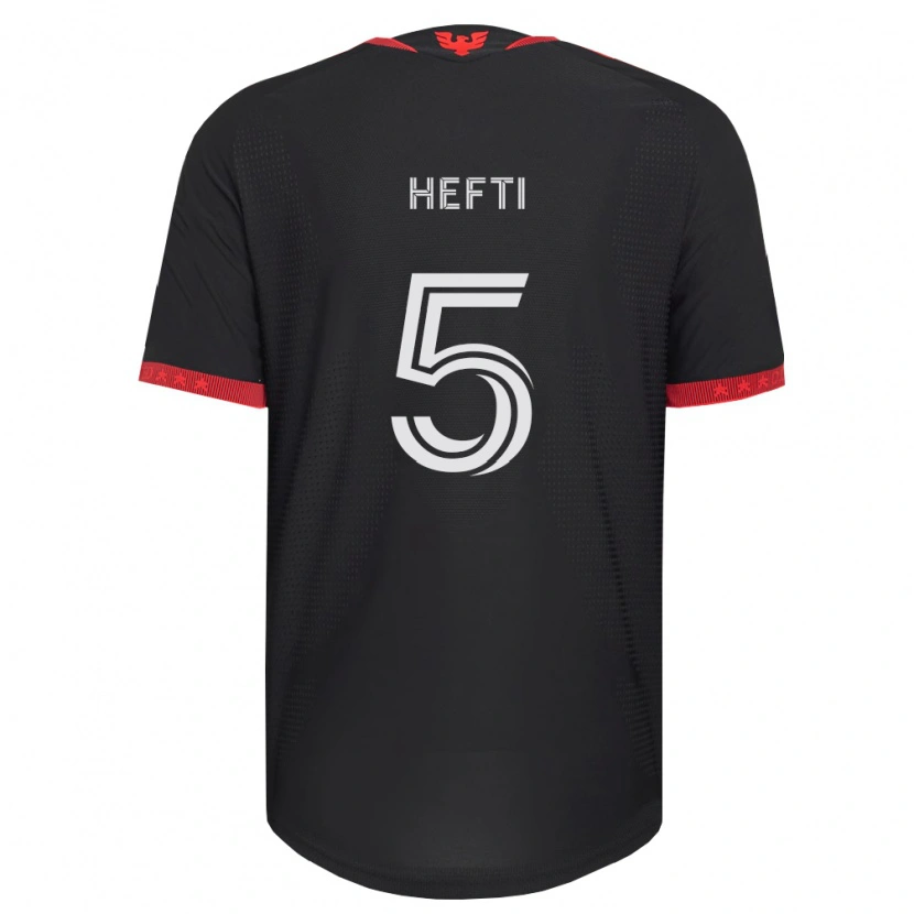 Danxen Mænd Silvan Hefti #5 Sort Hvid Rød Hjemmebane Spillertrøjer 2026/27 Trøje T-Shirt