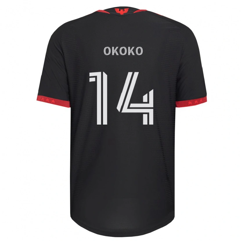 Danxen Mænd Lohamba Okoko #14 Sort Hvid Rød Hjemmebane Spillertrøjer 2026/27 Trøje T-Shirt
