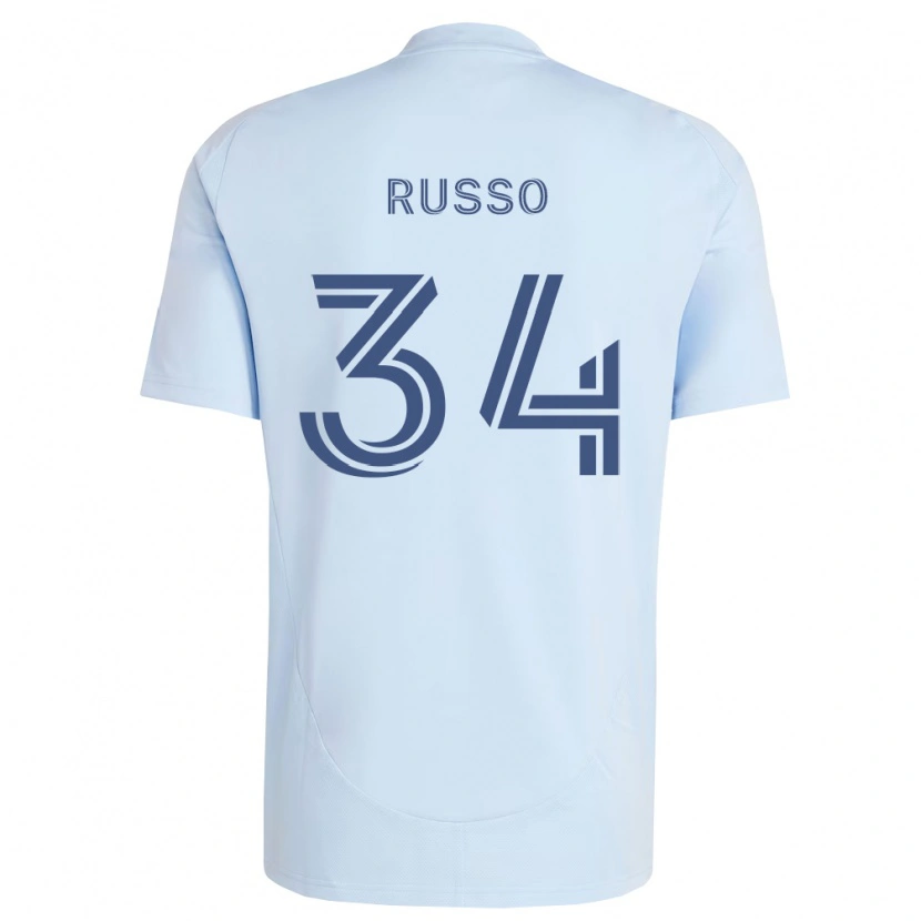 Danxen Mænd Daniel Russo #34 Lyseblå Lysegrå Hjemmebane Spillertrøjer 2026/27 Trøje T-Shirt