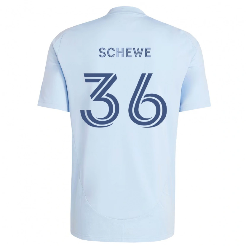 Danxen Mænd Ryan Schewe #36 Lyseblå Lysegrå Hjemmebane Spillertrøjer 2026/27 Trøje T-Shirt