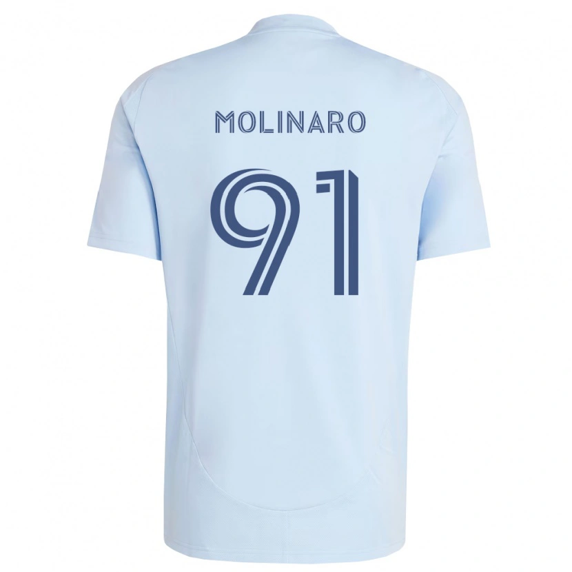 Danxen Mænd Jacob Molinaro #91 Lyseblå Lysegrå Hjemmebane Spillertrøjer 2026/27 Trøje T-Shirt