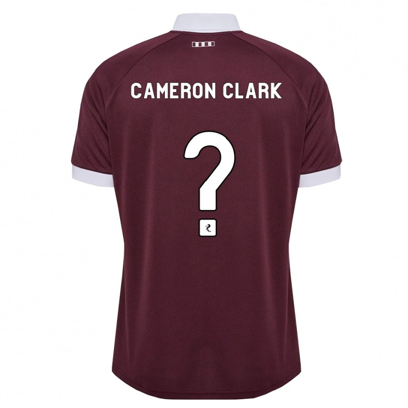 Danxen Mænd Cameron Clark #0 Bordeaux Hvid Hjemmebane Spillertrøjer 2026/27 Trøje T-Shirt
