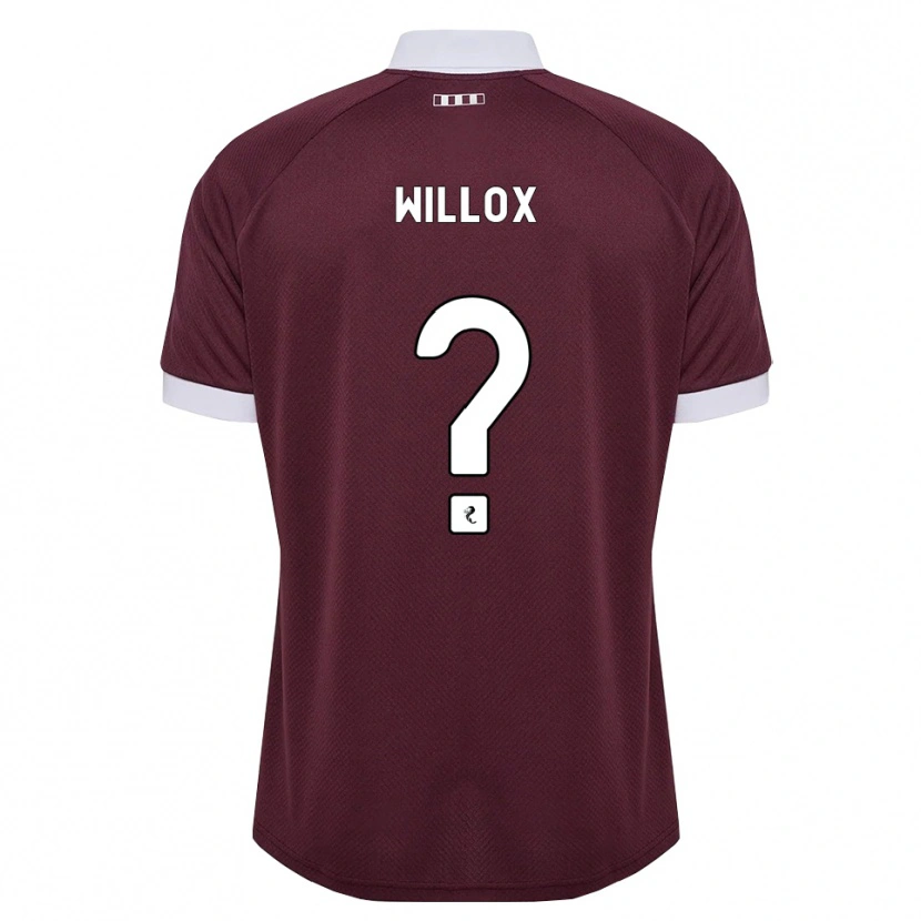 Danxen Mænd Harry Willox #0 Bordeaux Hvid Hjemmebane Spillertrøjer 2026/27 Trøje T-Shirt