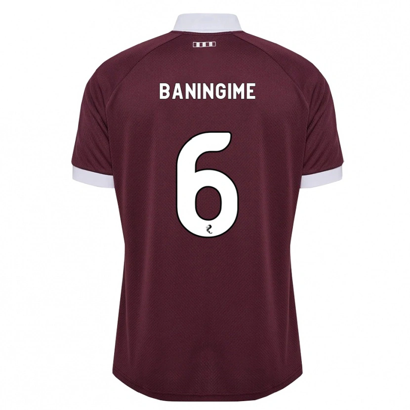 Danxen Mænd Beni Baningime #6 Bordeaux Hvid Hjemmebane Spillertrøjer 2026/27 Trøje T-Shirt
