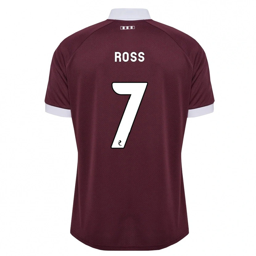 Danxen Mænd Mackenzie Ross #7 Bordeaux Hvid Hjemmebane Spillertrøjer 2026/27 Trøje T-Shirt