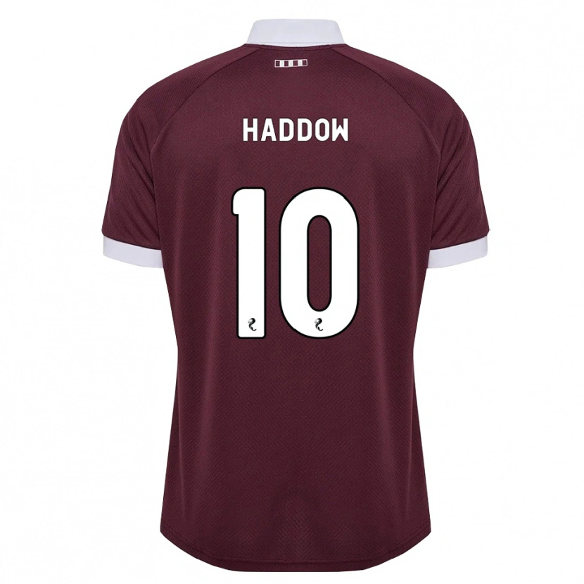 Danxen Mænd Aiden Haddow #10 Bordeaux Hvid Hjemmebane Spillertrøjer 2026/27 Trøje T-Shirt