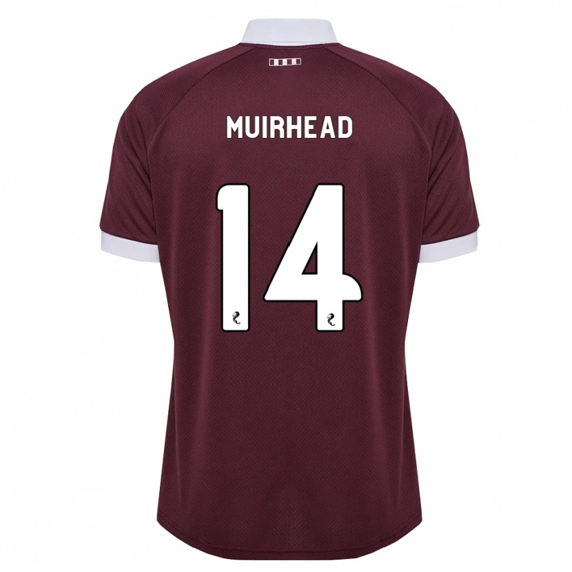 Danxen Mænd Owen Muirhead #14 Bordeaux Hvid Hjemmebane Spillertrøjer 2026/27 Trøje T-Shirt
