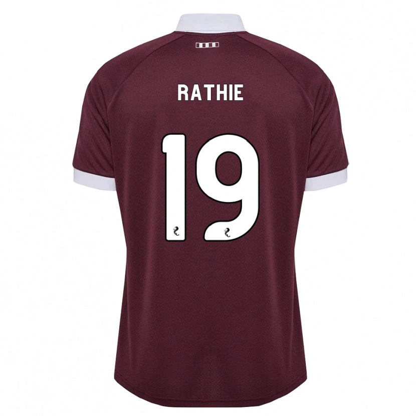 Danxen Mænd Luke Rathie #19 Bordeaux Hvid Hjemmebane Spillertrøjer 2026/27 Trøje T-Shirt
