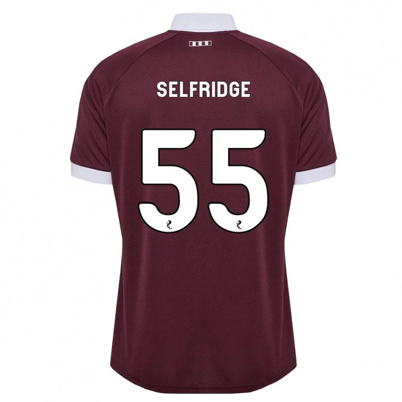 Danxen Mænd Louis Selfridge #55 Bordeaux Hvid Hjemmebane Spillertrøjer 2026/27 Trøje T-Shirt