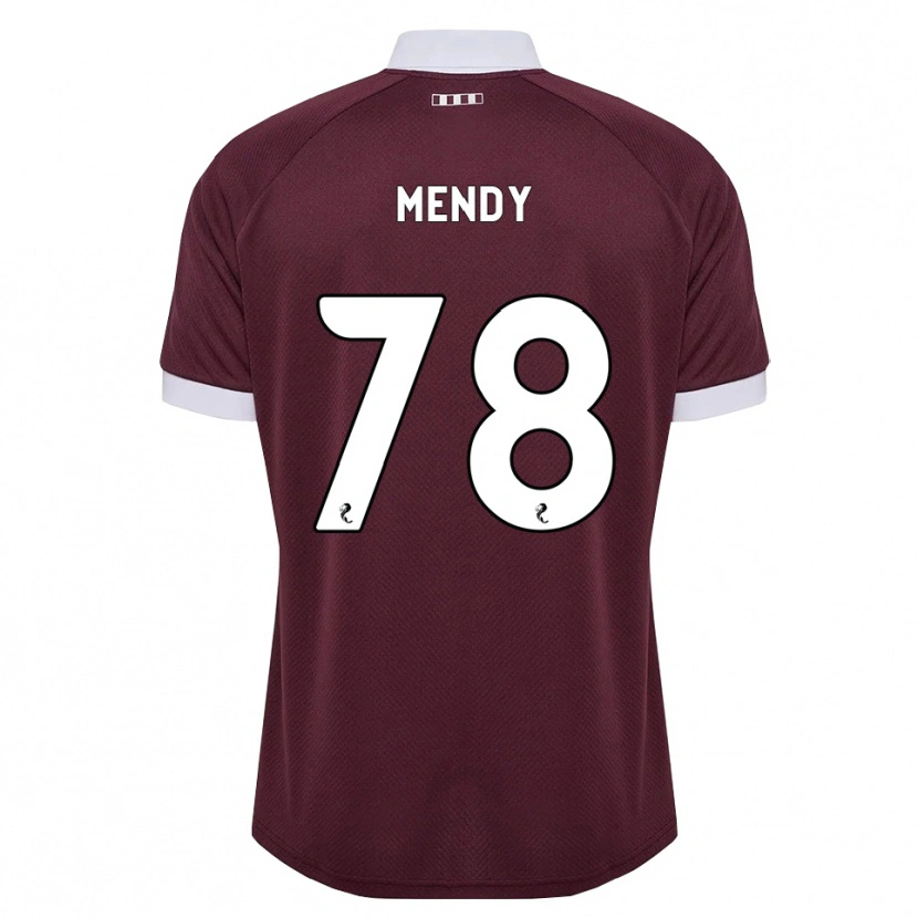 Danxen Mænd Laurent Mendy #78 Bordeaux Hvid Hjemmebane Spillertrøjer 2026/27 Trøje T-Shirt
