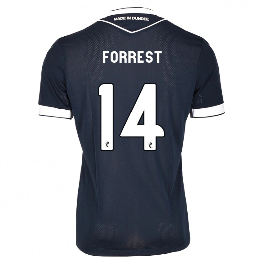 Danxen Mænd Alan Forrest #14 Midnatsblå Hvid Hjemmebane Spillertrøjer 2026/27 Trøje T-Shirt