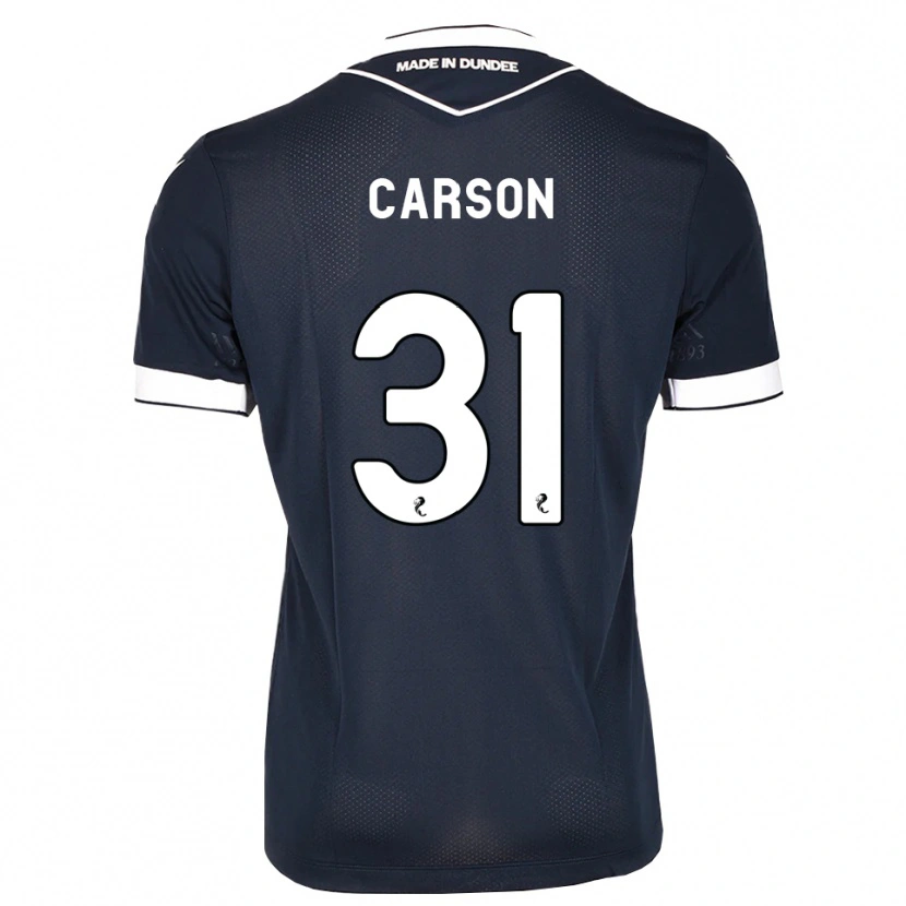 Danxen Mænd Trevor Carson #31 Midnatsblå Hvid Hjemmebane Spillertrøjer 2026/27 Trøje T-Shirt