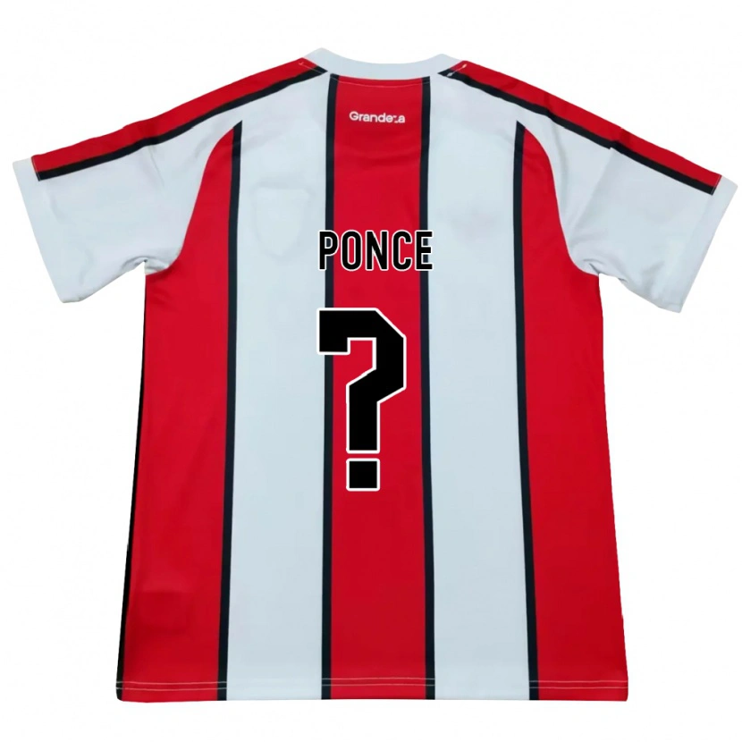 Danxen Mænd Tomas Castro Ponce #0 Hvid Rød Sort Udebane Spillertrøjer 2026/27 Trøje T-Shirt