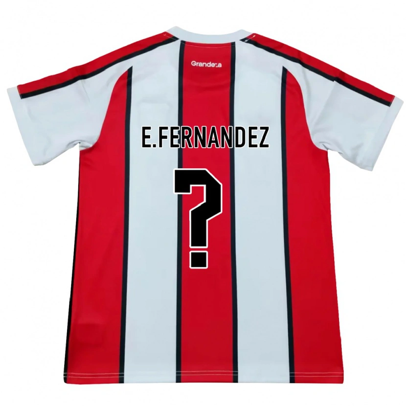 Danxen Mænd Esteban Fernandez #0 Hvid Rød Sort Udebane Spillertrøjer 2026/27 Trøje T-Shirt