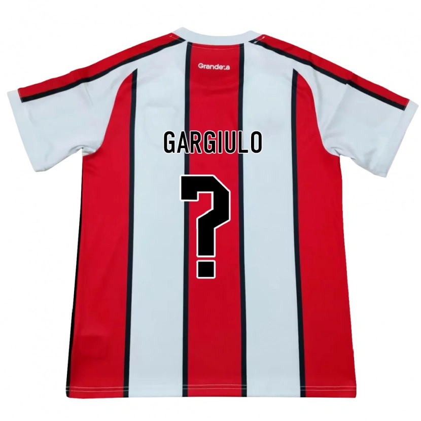 Danxen Mænd Valentin Gargiulo #0 Hvid Rød Sort Udebane Spillertrøjer 2026/27 Trøje T-Shirt