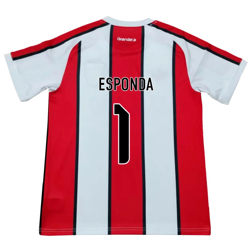 Danxen Mænd Lara Esponda #1 Hvid Rød Sort Udebane Spillertrøjer 2026/27 Trøje T-Shirt