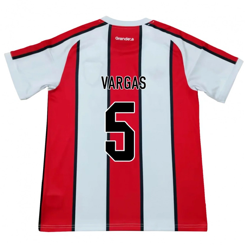 Danxen Mænd Agustina Vargas #5 Hvid Rød Sort Udebane Spillertrøjer 2026/27 Trøje T-Shirt