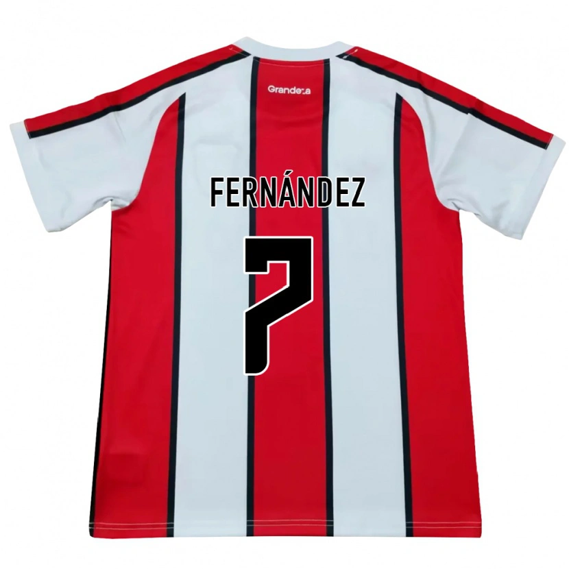 Danxen Mænd Román Fernández #7 Hvid Rød Sort Udebane Spillertrøjer 2026/27 Trøje T-Shirt
