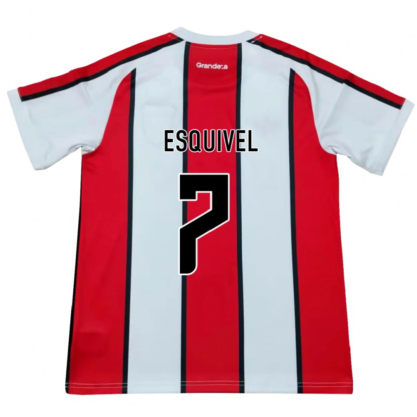 Danxen Mænd Felipe Esquivel #7 Hvid Rød Sort Udebane Spillertrøjer 2026/27 Trøje T-Shirt