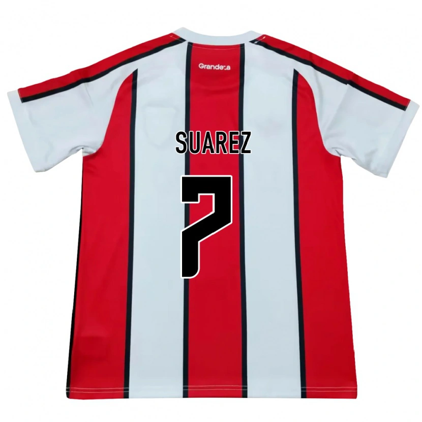 Danxen Mænd Matias Suarez #7 Hvid Rød Sort Udebane Spillertrøjer 2026/27 Trøje T-Shirt