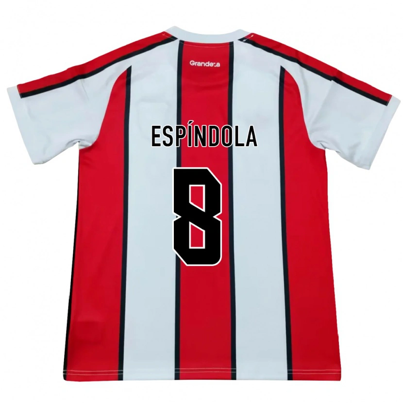 Danxen Mænd Santiago Espíndola #8 Hvid Rød Sort Udebane Spillertrøjer 2026/27 Trøje T-Shirt