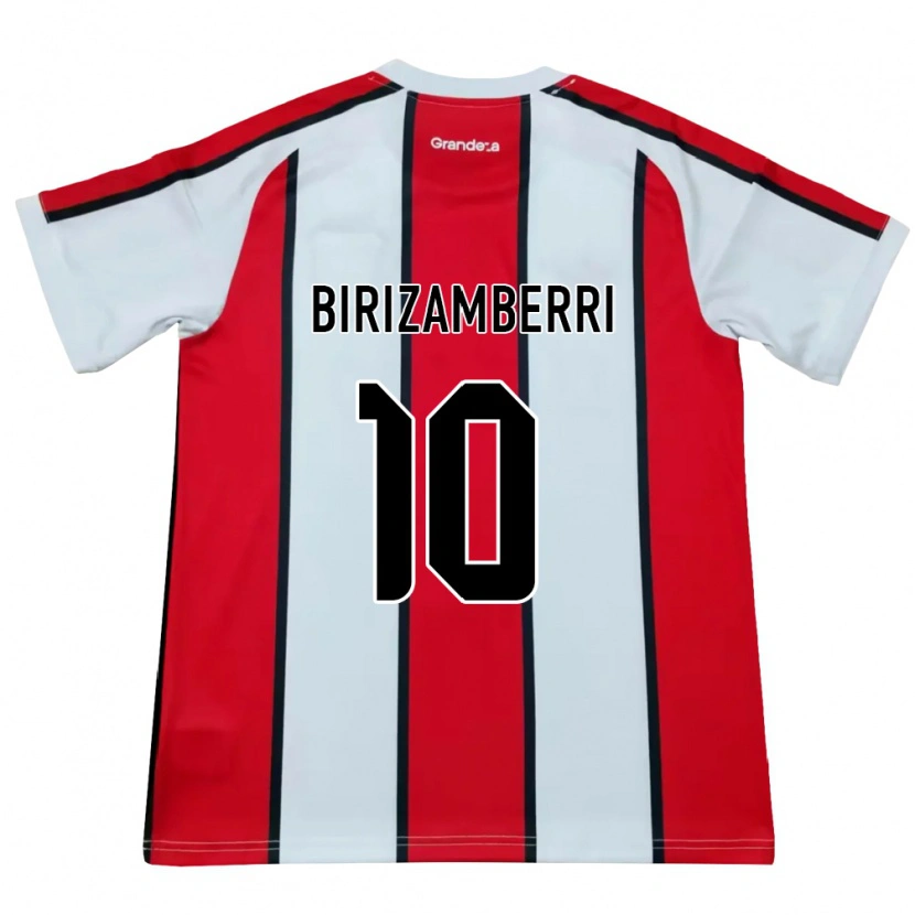Danxen Mænd María Carolina Birizamberri Rivero #10 Hvid Rød Sort Udebane Spillertrøjer 2026/27 Trøje T-Shirt