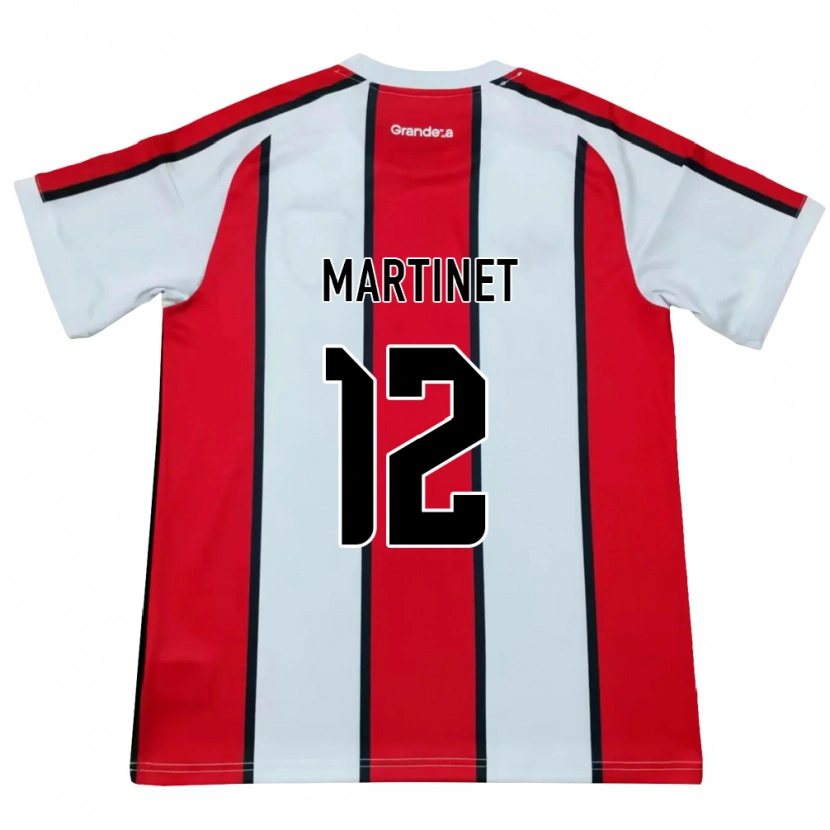 Danxen Mænd Jeremías Martinet #12 Hvid Rød Sort Udebane Spillertrøjer 2026/27 Trøje T-Shirt