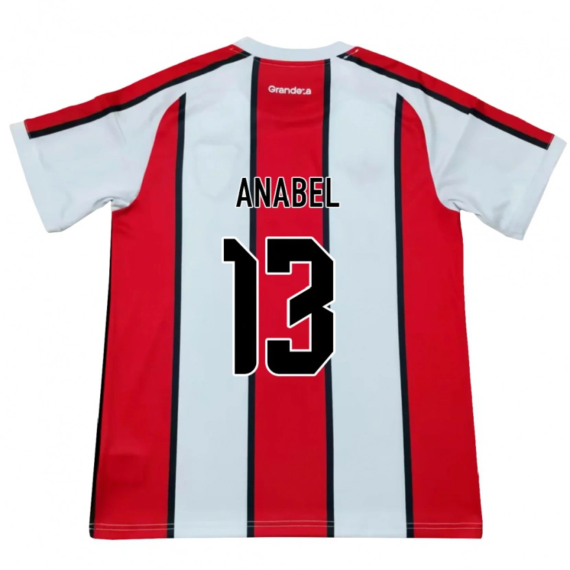 Danxen Mænd Giuliana Anabel González Ranzuglia #13 Hvid Rød Sort Udebane Spillertrøjer 2026/27 Trøje T-Shirt