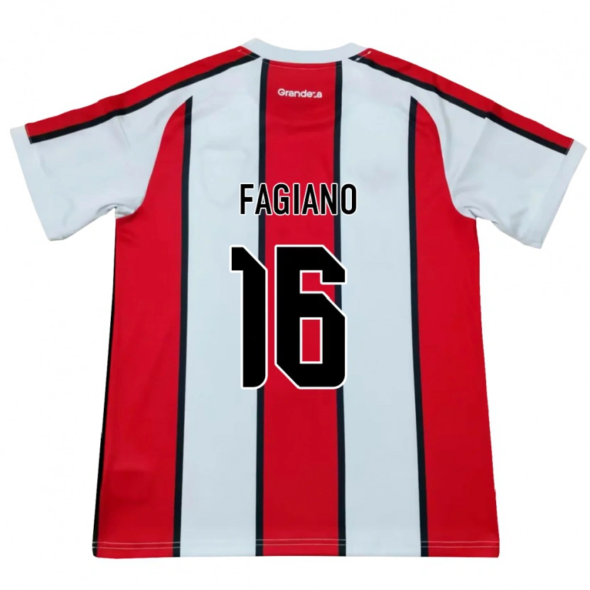 Danxen Mænd Paloma Fagiano #16 Hvid Rød Sort Udebane Spillertrøjer 2026/27 Trøje T-Shirt