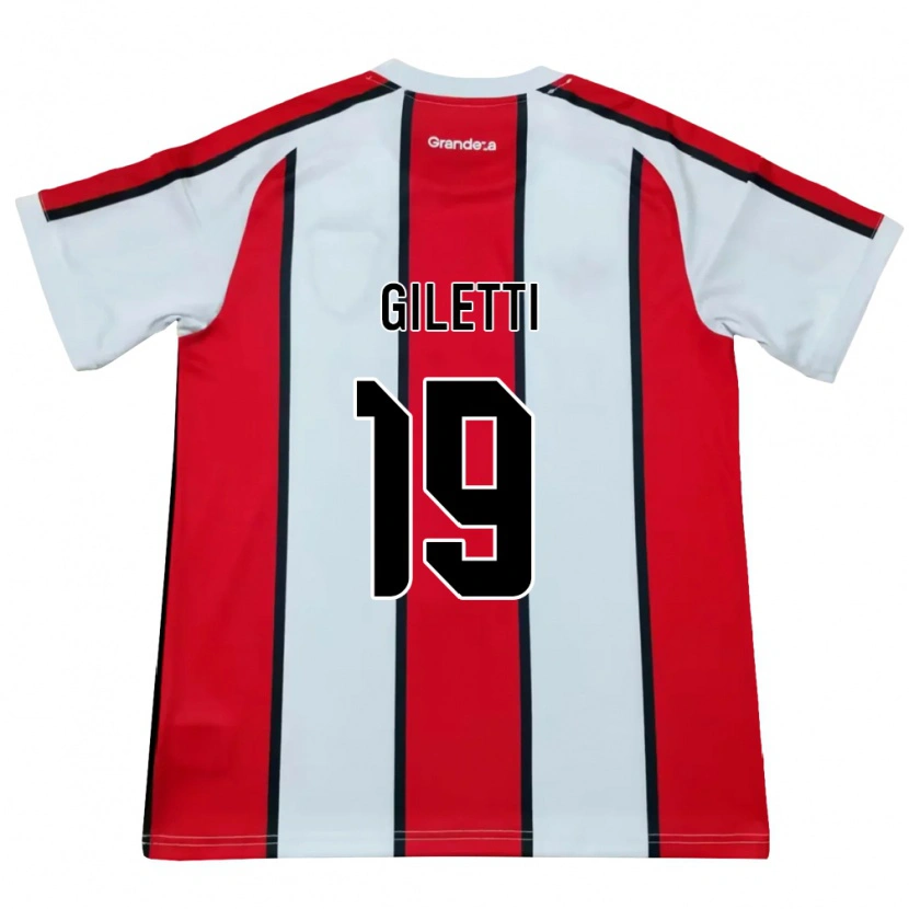 Danxen Mænd Santino Giletti #19 Hvid Rød Sort Udebane Spillertrøjer 2026/27 Trøje T-Shirt