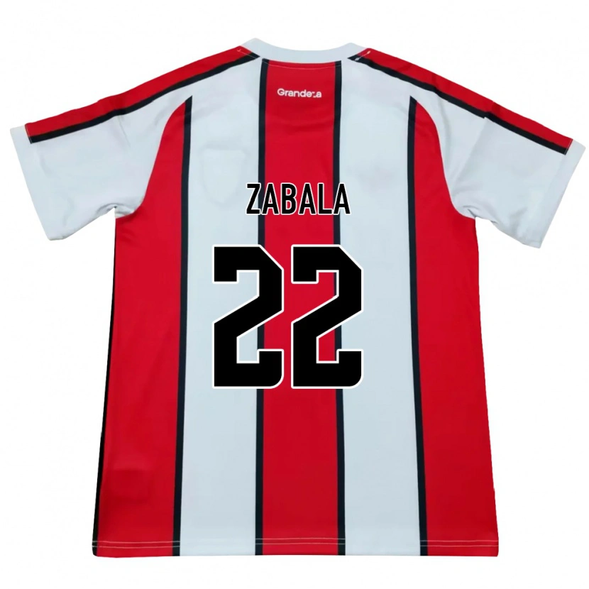 Danxen Mænd Daniel Zabala #22 Hvid Rød Sort Udebane Spillertrøjer 2026/27 Trøje T-Shirt