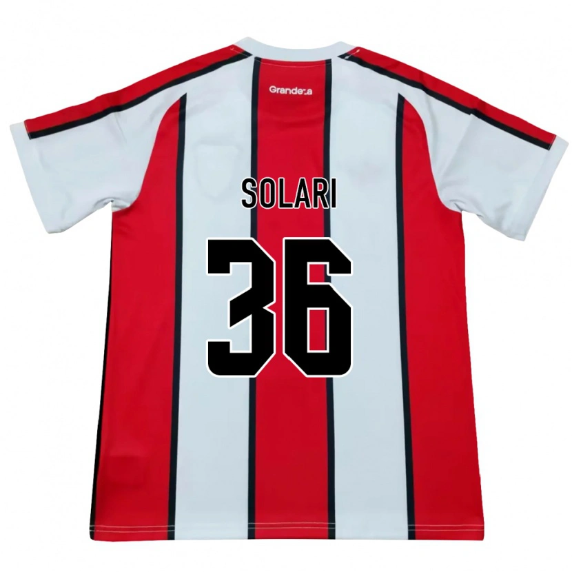 Danxen Mænd Pablo Solari #36 Hvid Rød Sort Udebane Spillertrøjer 2026/27 Trøje T-Shirt